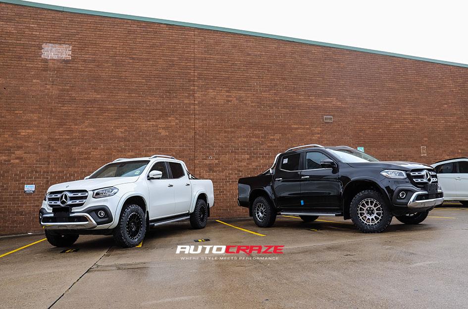 MERCEDES X CLASS CALIBRE SATIN BLACK MACHINED FACE